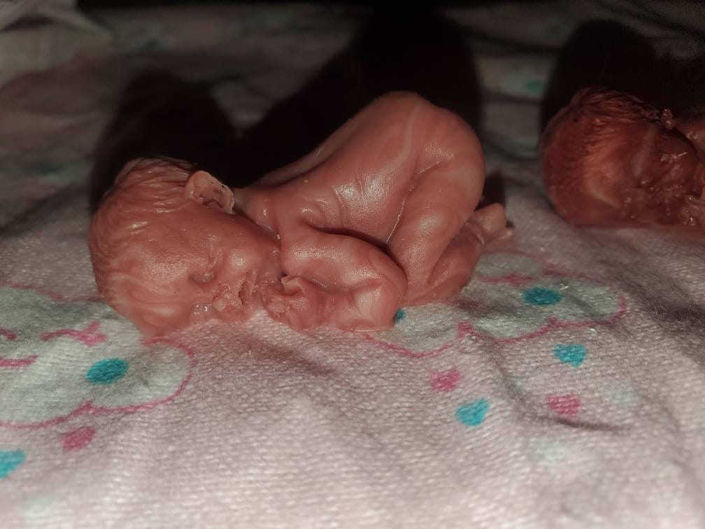 2" born too soon tiny silicone baby