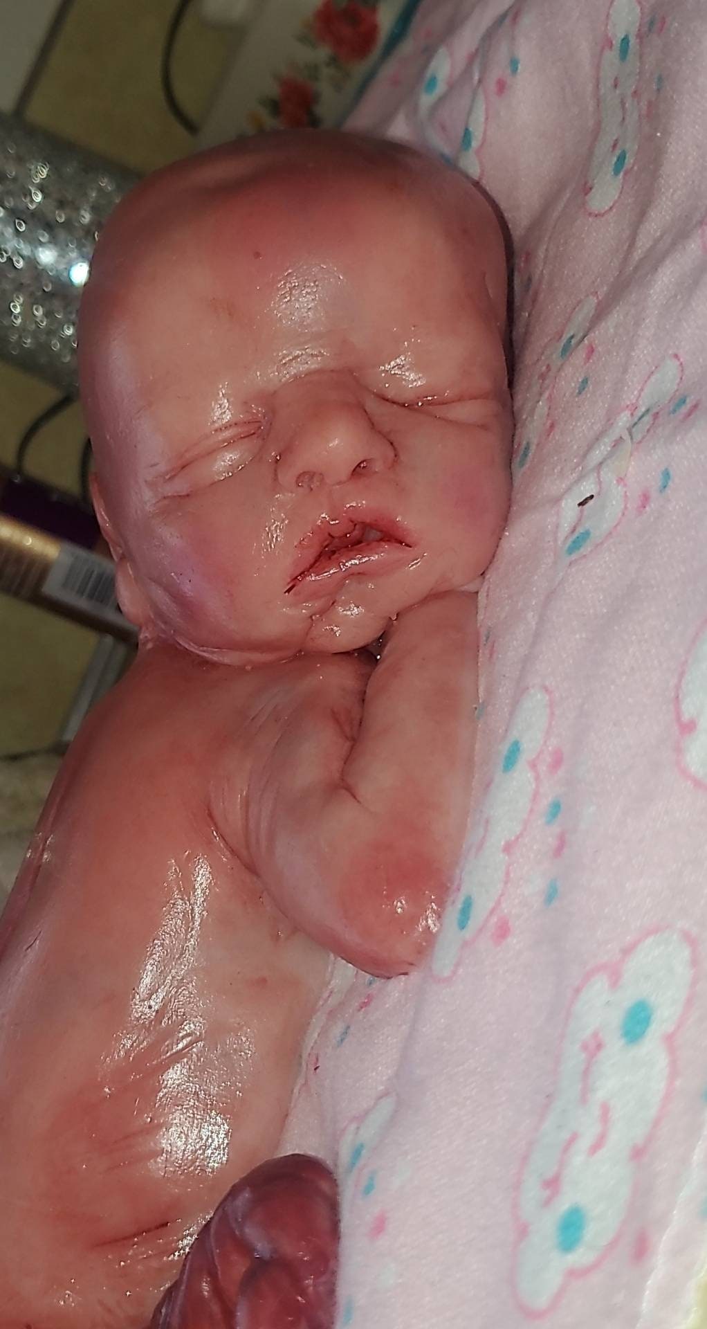 13" silicone baby girl fully painted with umbilical cord maribelle
