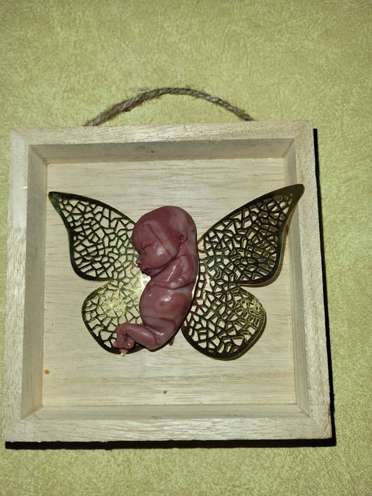 13 week gestational memorial fetus silicone baby wall art