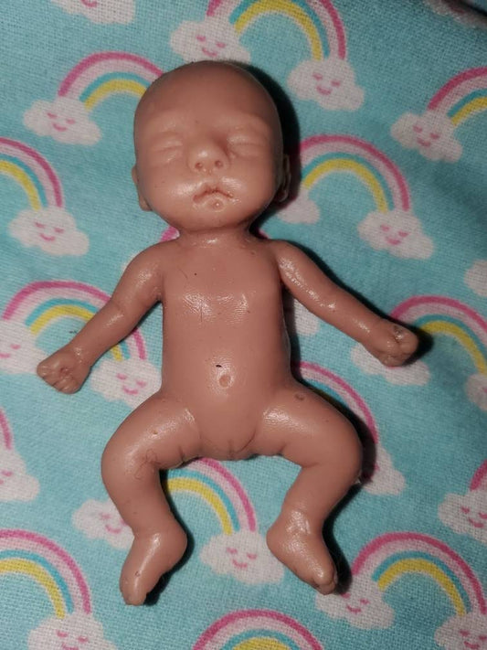 4" full body silicone baby girl blank unpainted