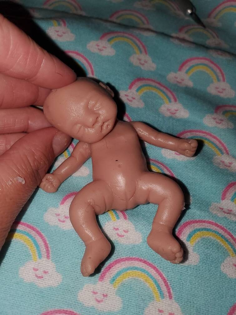 4" full body silicone baby girl blank unpainted
