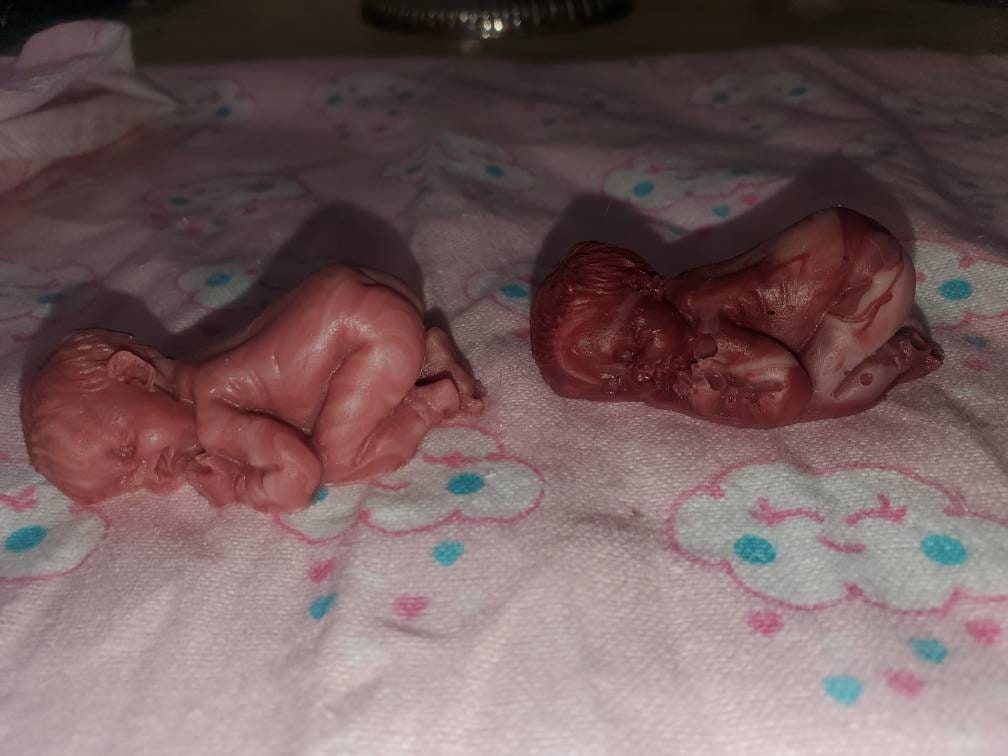 2" born too soon tiny silicone baby