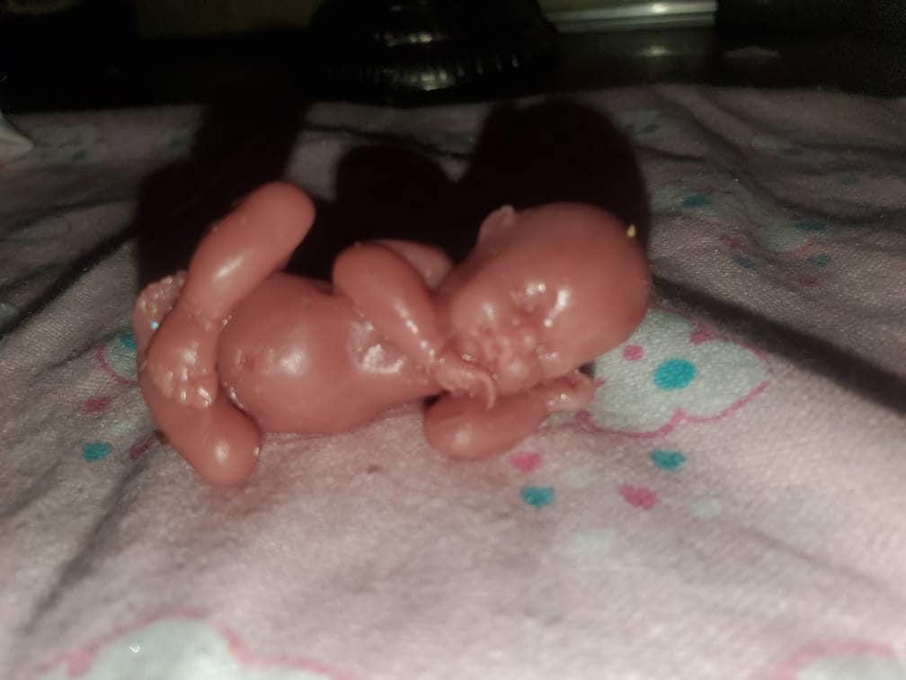 2" silicone memorial fetus baby
