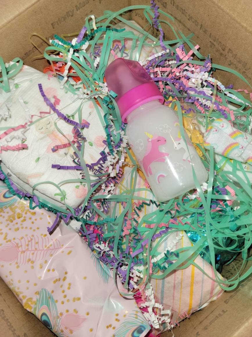 Doll baby surprise BABY box opening 27 items for Reborn silicone baby