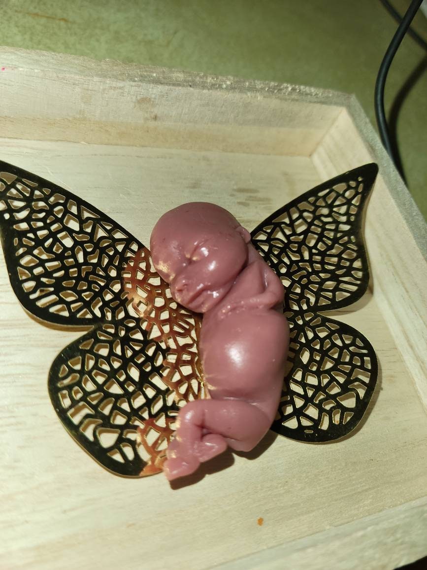 13 week gestational memorial fetus silicone baby wall art