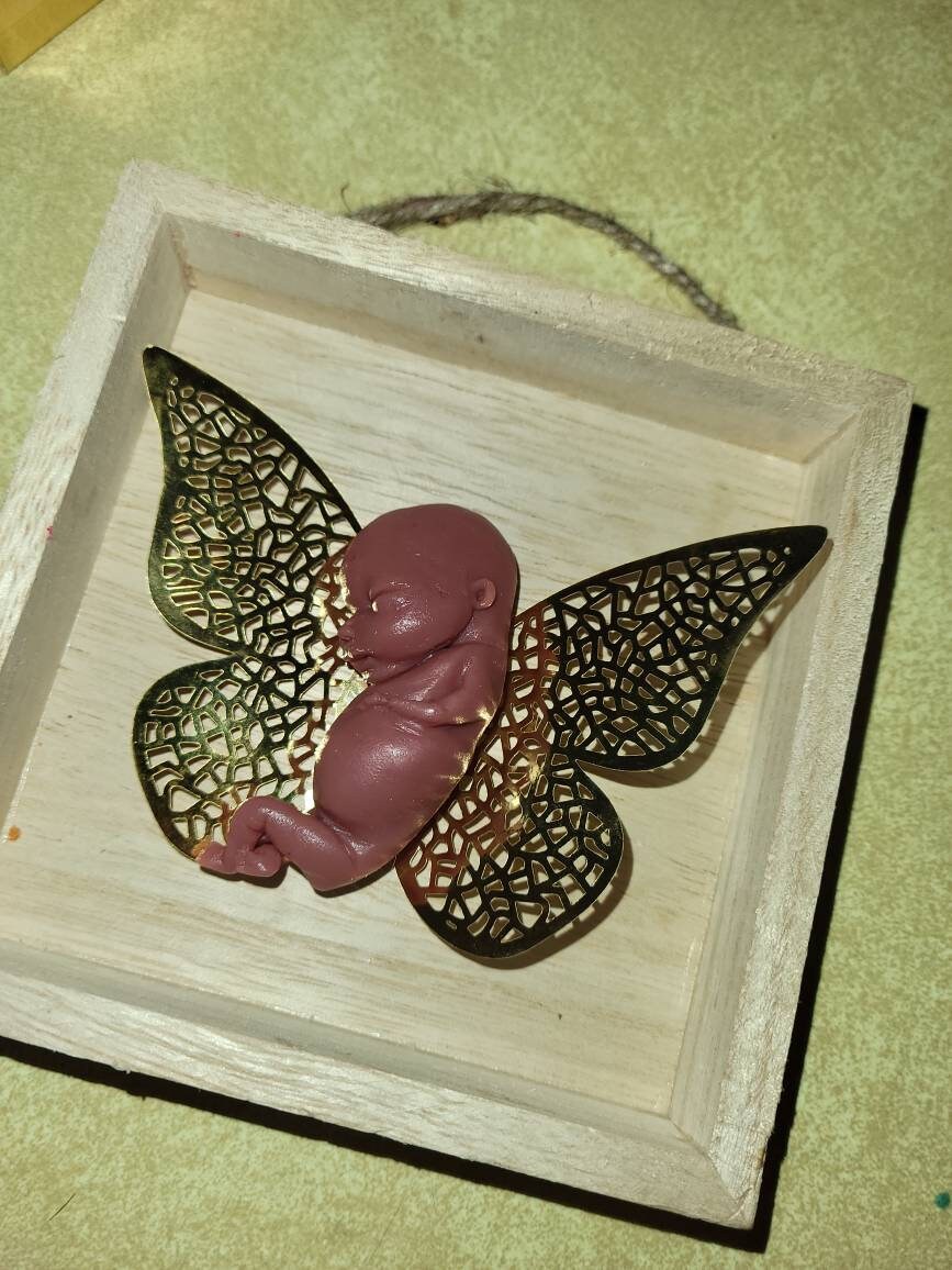 13 week gestational memorial fetus silicone baby wall art