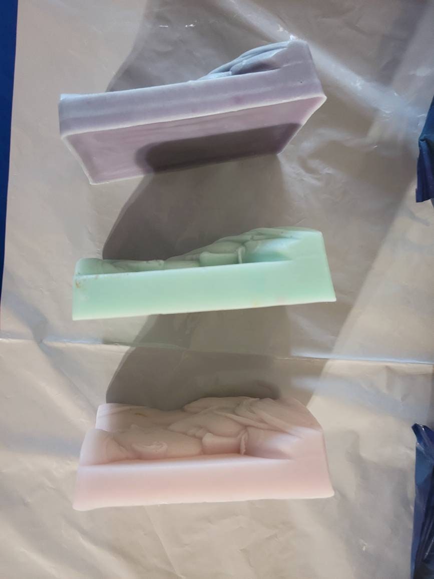 Mother and baby bar of soap scented goats milk