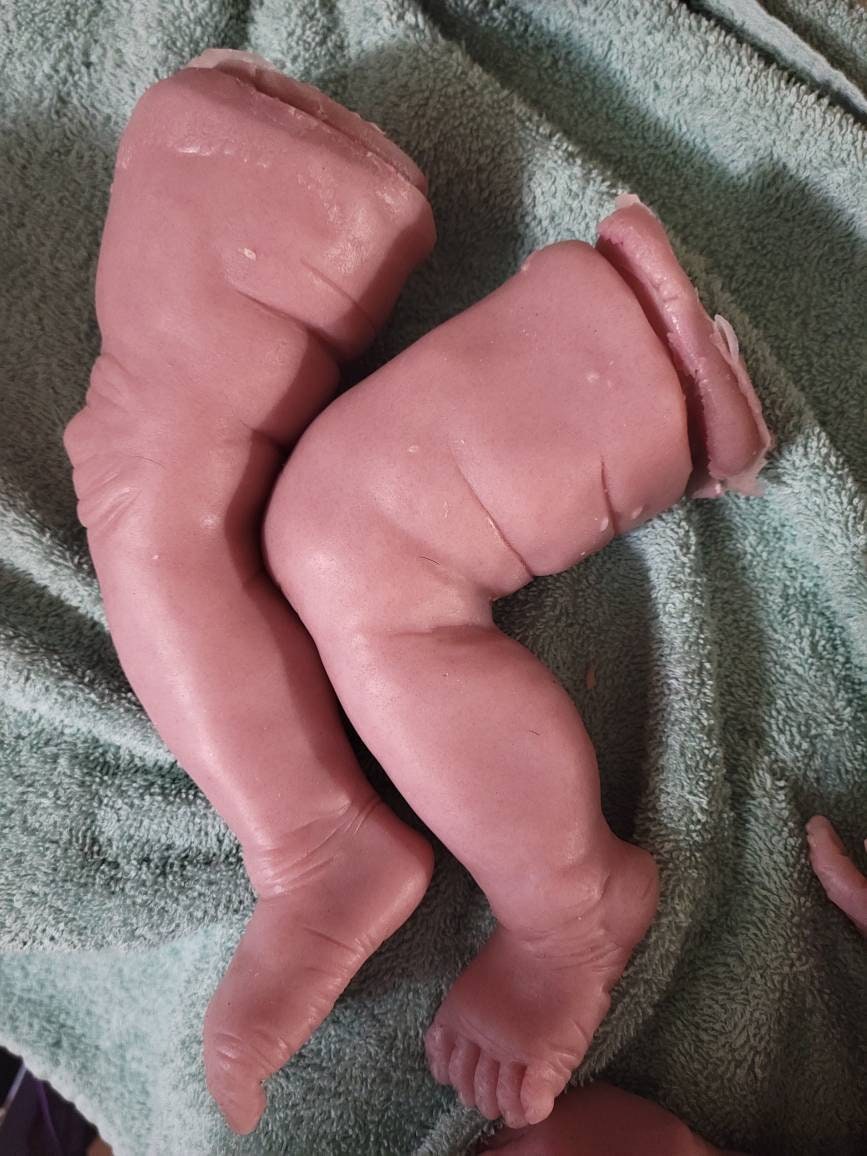 silicone baby limbs for cloth body unpainted 22"-24" chubby