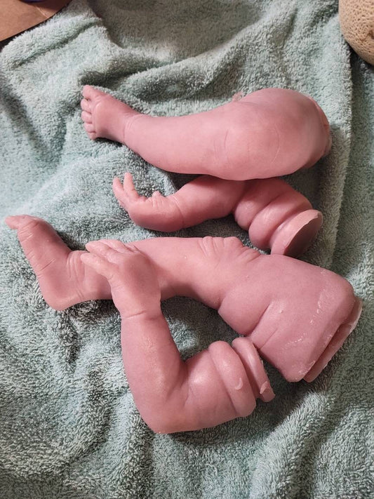 silicone baby limbs for cloth body unpainted 22"-24" chubby