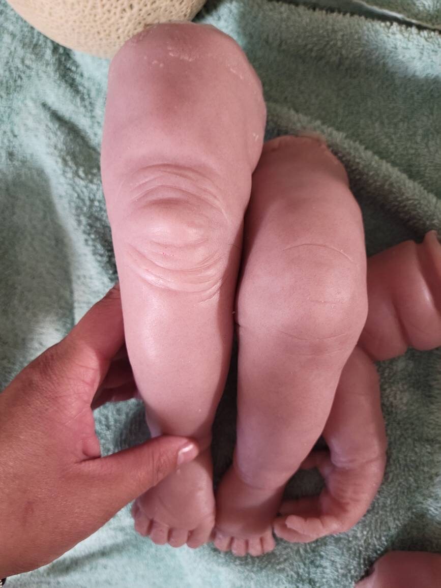 silicone baby limbs for cloth body unpainted 22"-24" chubby