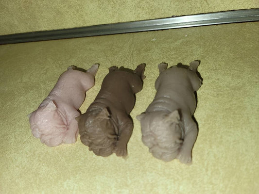 Silicone 3" frenchie puppy dog