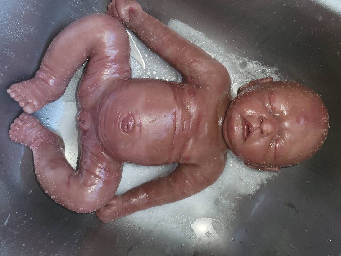 Full Body Silicone Baby Girl 18" chassie
