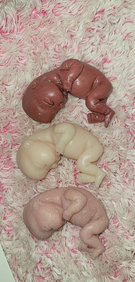 4 memorial fetus silicone babies surprise lot !