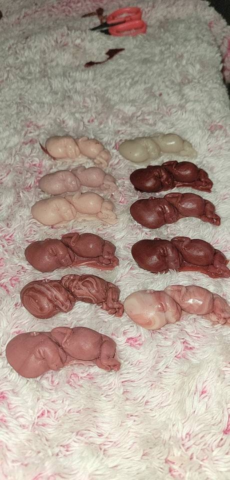 4 memorial fetus silicone babies surprise lot !