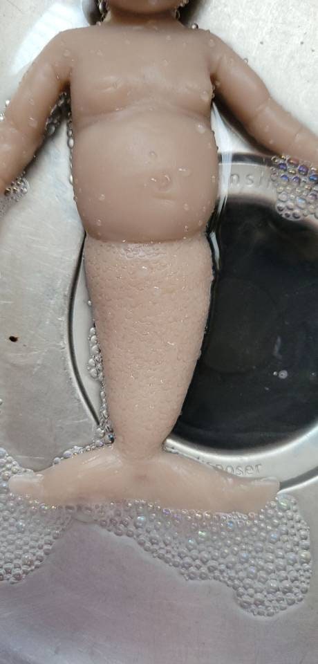 Full Body Silicone Baby mermaid 8"