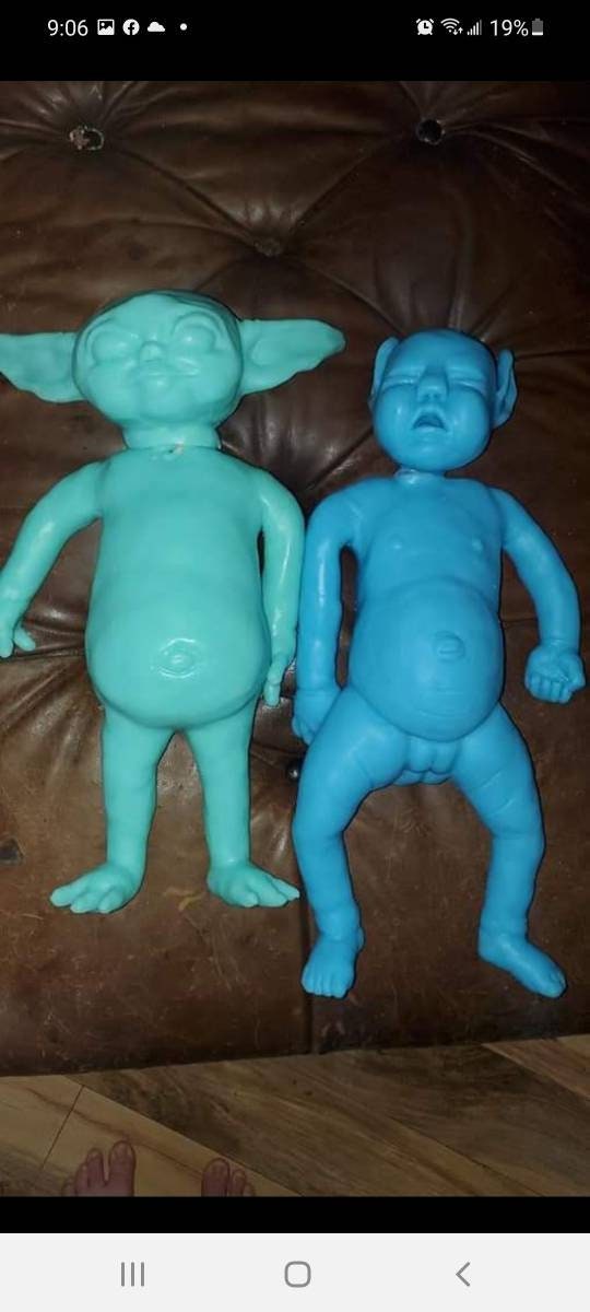 Full Body Silicone Baby Yoda blank unpainted