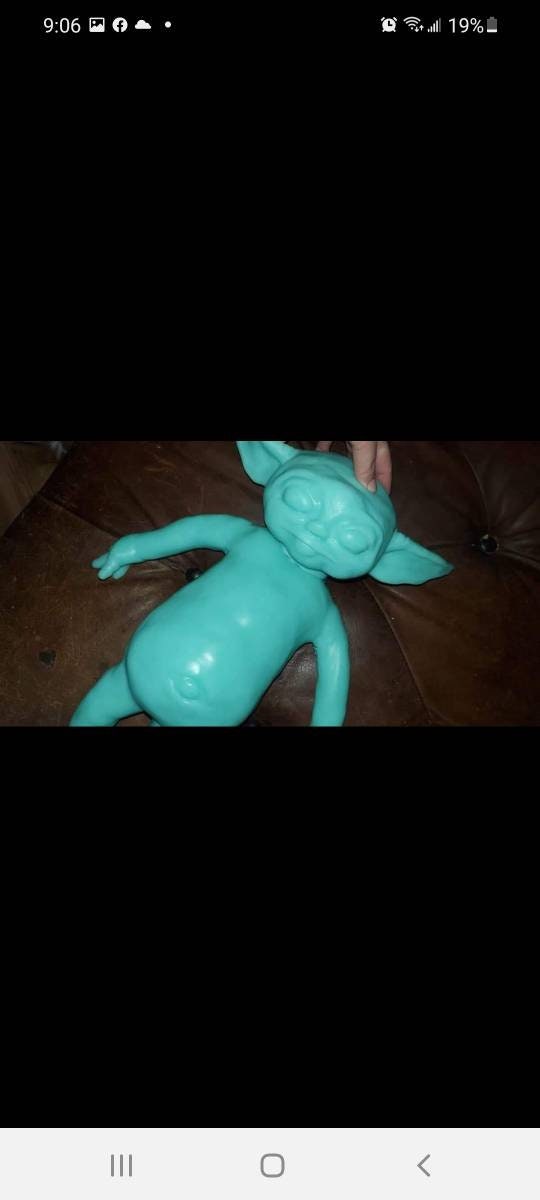 Full Body Silicone Baby Yoda blank unpainted