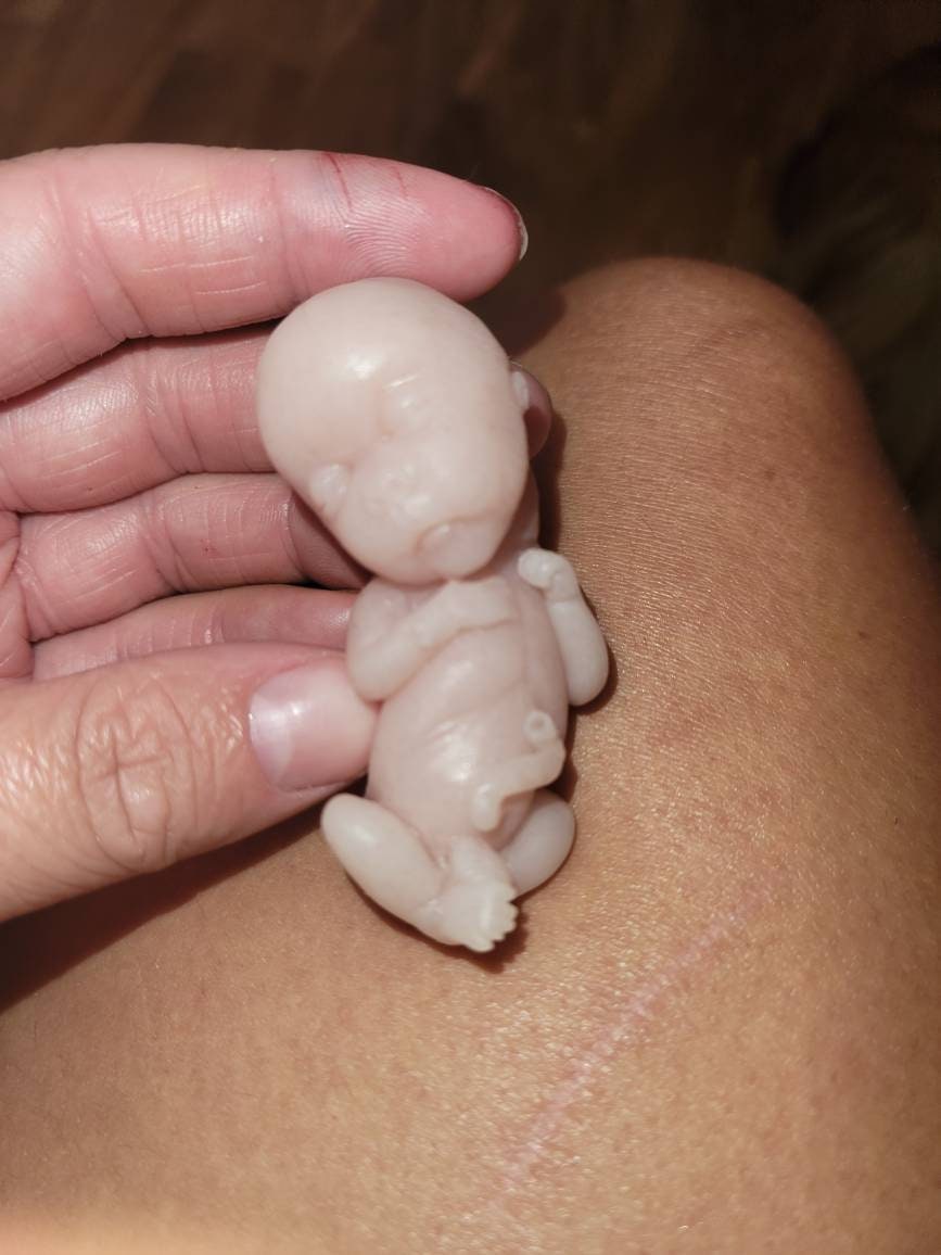 14 week gestation fetus memorial silicone baby keepsake