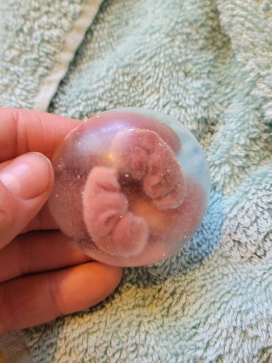 Silicone baby memorial twins inside resin