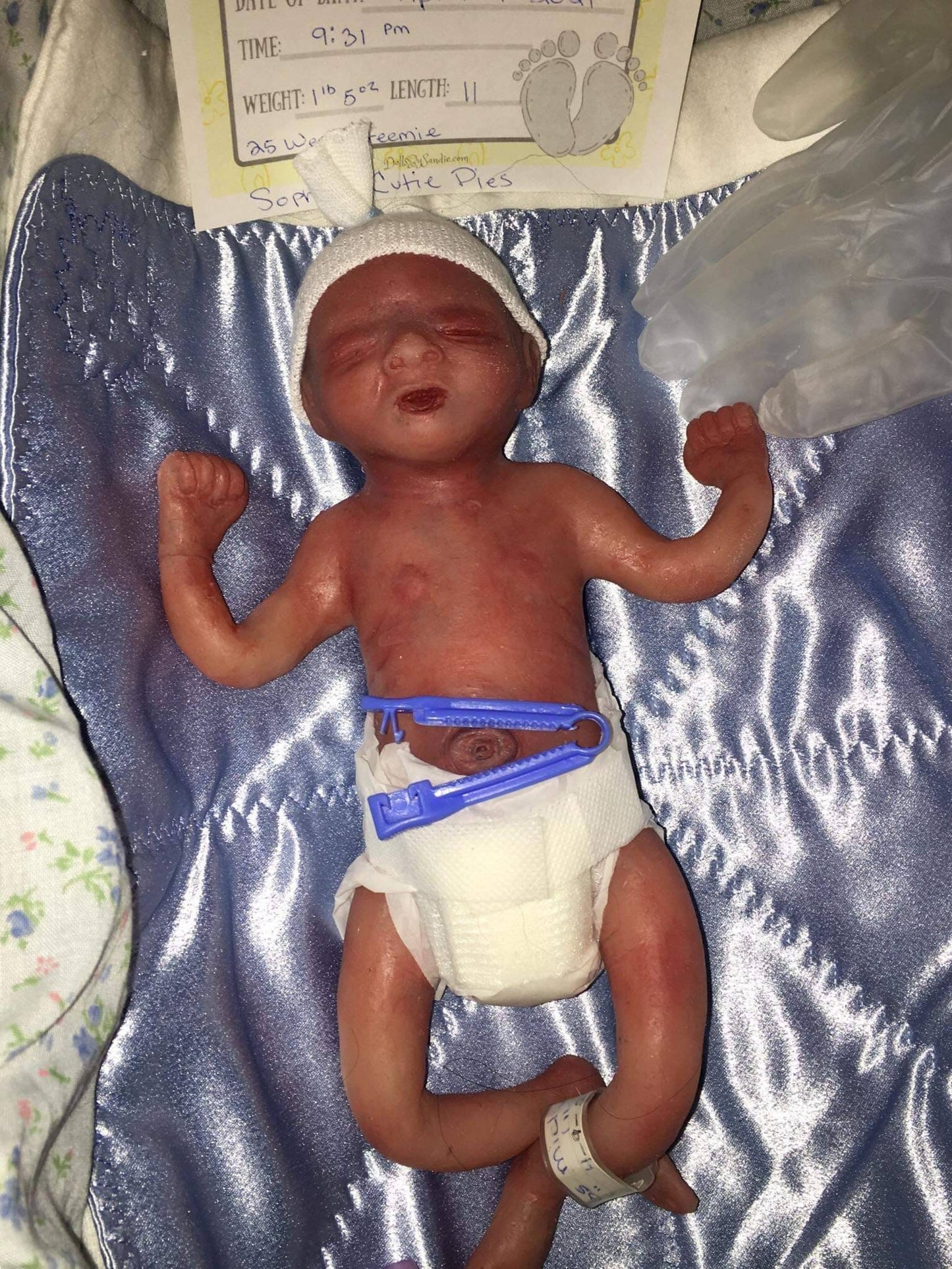 Full Body Silicone Baby 24-25 week gestation 11" marvin