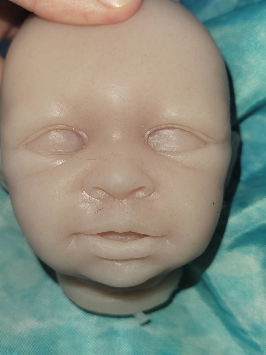 Silicone baby head for cuddle body 15"