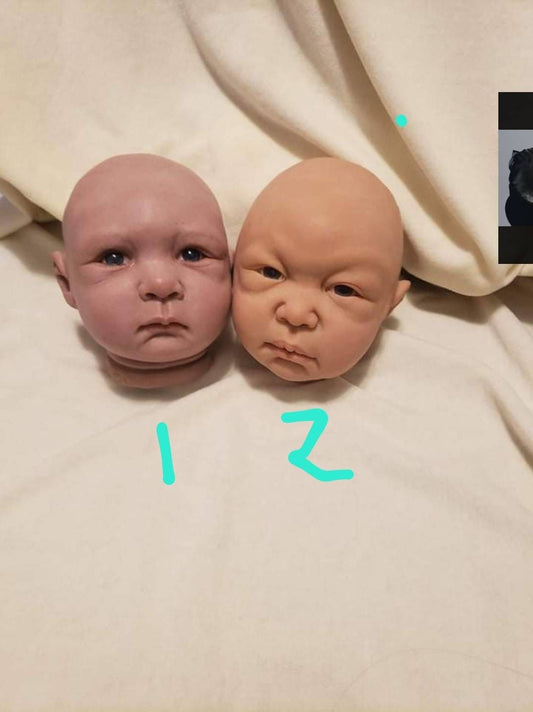 Silicone baby head blank unpainted painted 21"