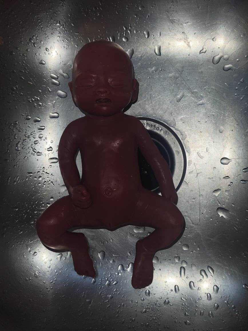 Full body silicone baby girl 13"
