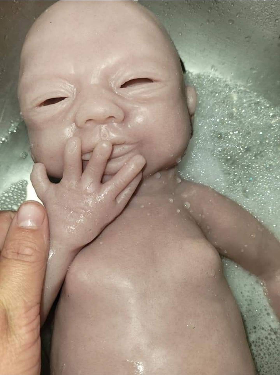 Full Body Silicone Baby Boy Blank or painted 18" inches newborn open eyes Trevor Donna kohn