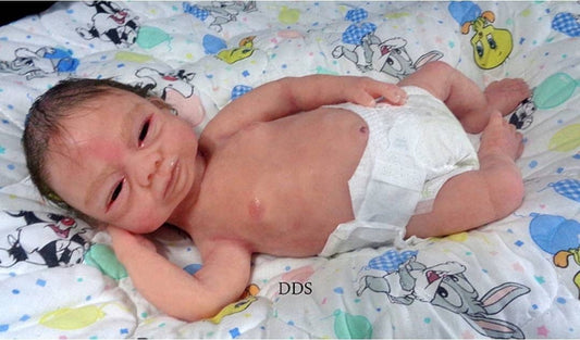 Full Body Silicone Baby Boy Blank or painted 18" inches newborn open eyes Trevor Donna kohn
