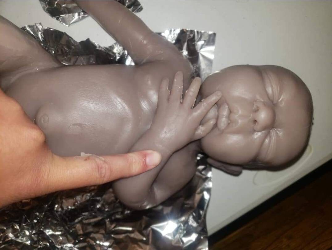 Full body silicone baby 15" preemie boy or girl amy