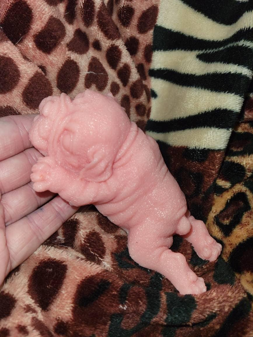 6" silicone baby puppy dog choose any color bulldog