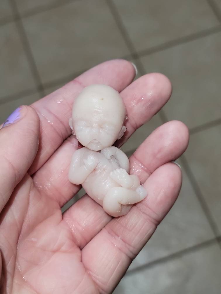 12 week gestational fetus silicone memorial baby keepsake