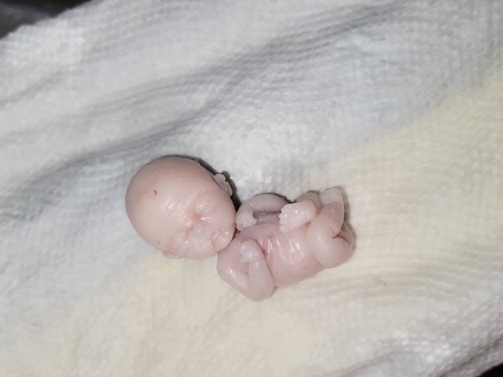 12 week gestational fetus silicone memorial baby keepsake