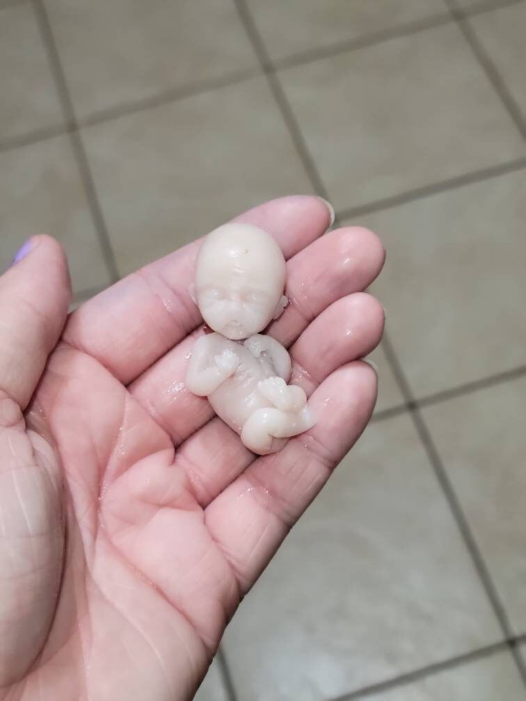12 week gestational fetus silicone memorial baby keepsake
