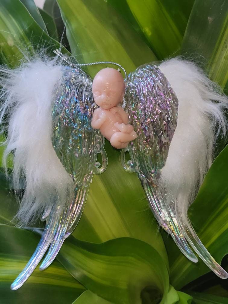 12 week gestational fetus memorial baby with wings