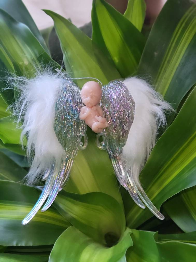 12 week gestational fetus memorial baby with wings