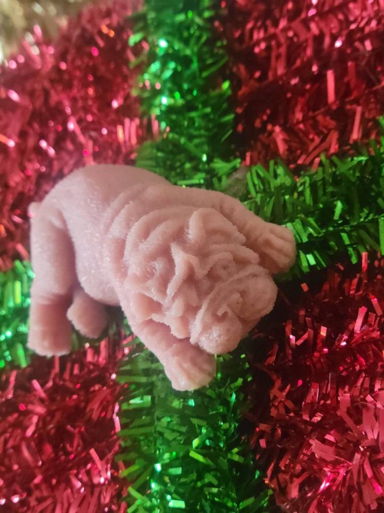 3" mini bulldog silicone puppy dog