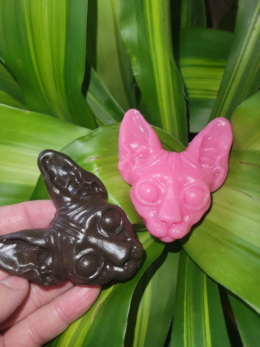 Silicone or soap spynx cat face