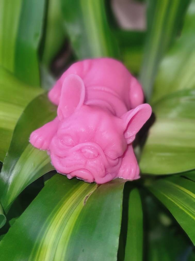 4" silicone baby frenchie puppy dog