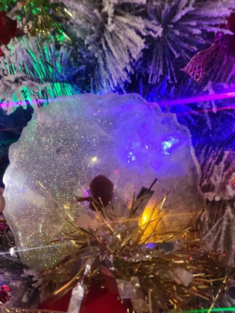 9 week resin fetus in resin glitter