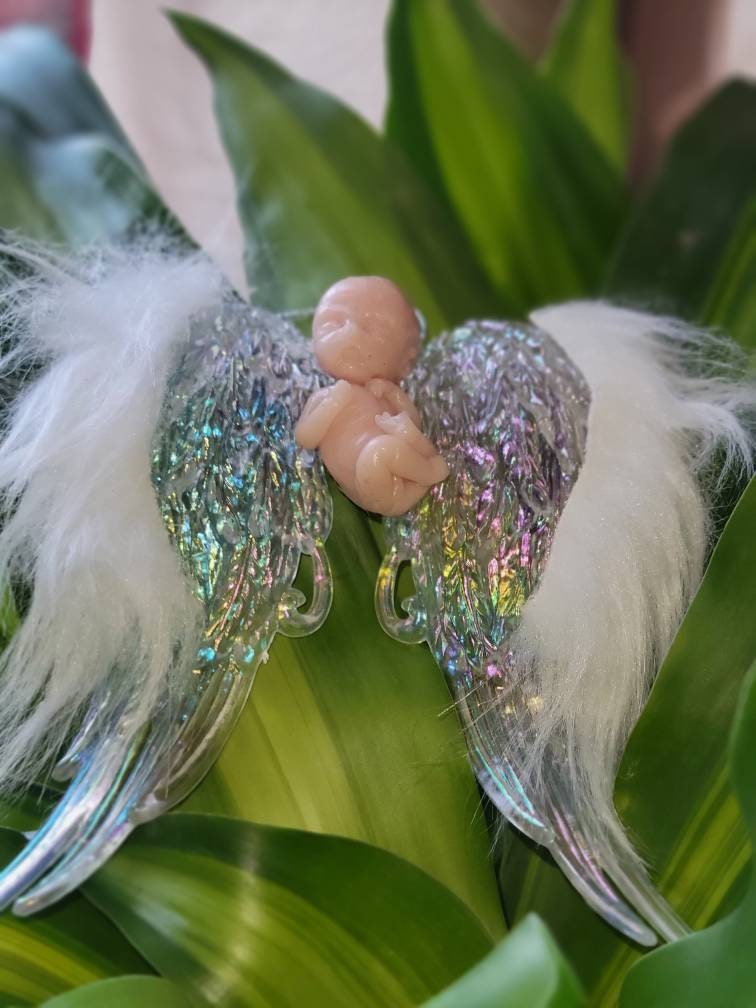 12 week gestational fetus memorial baby with wings
