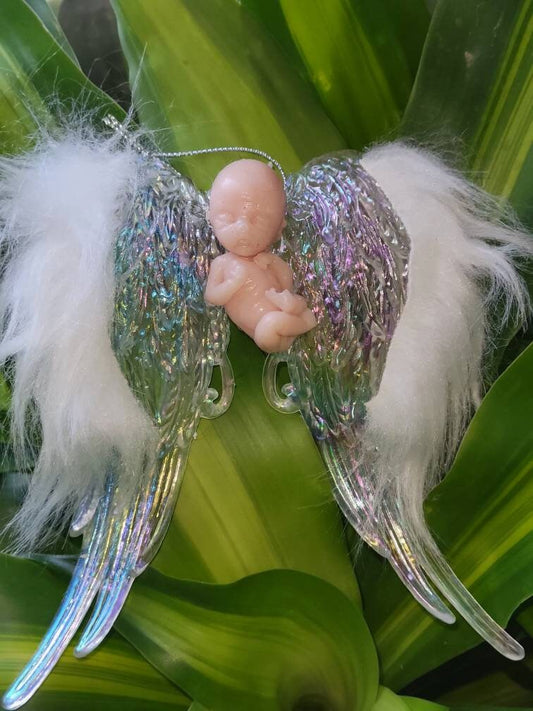 12 week gestational fetus memorial baby with wings