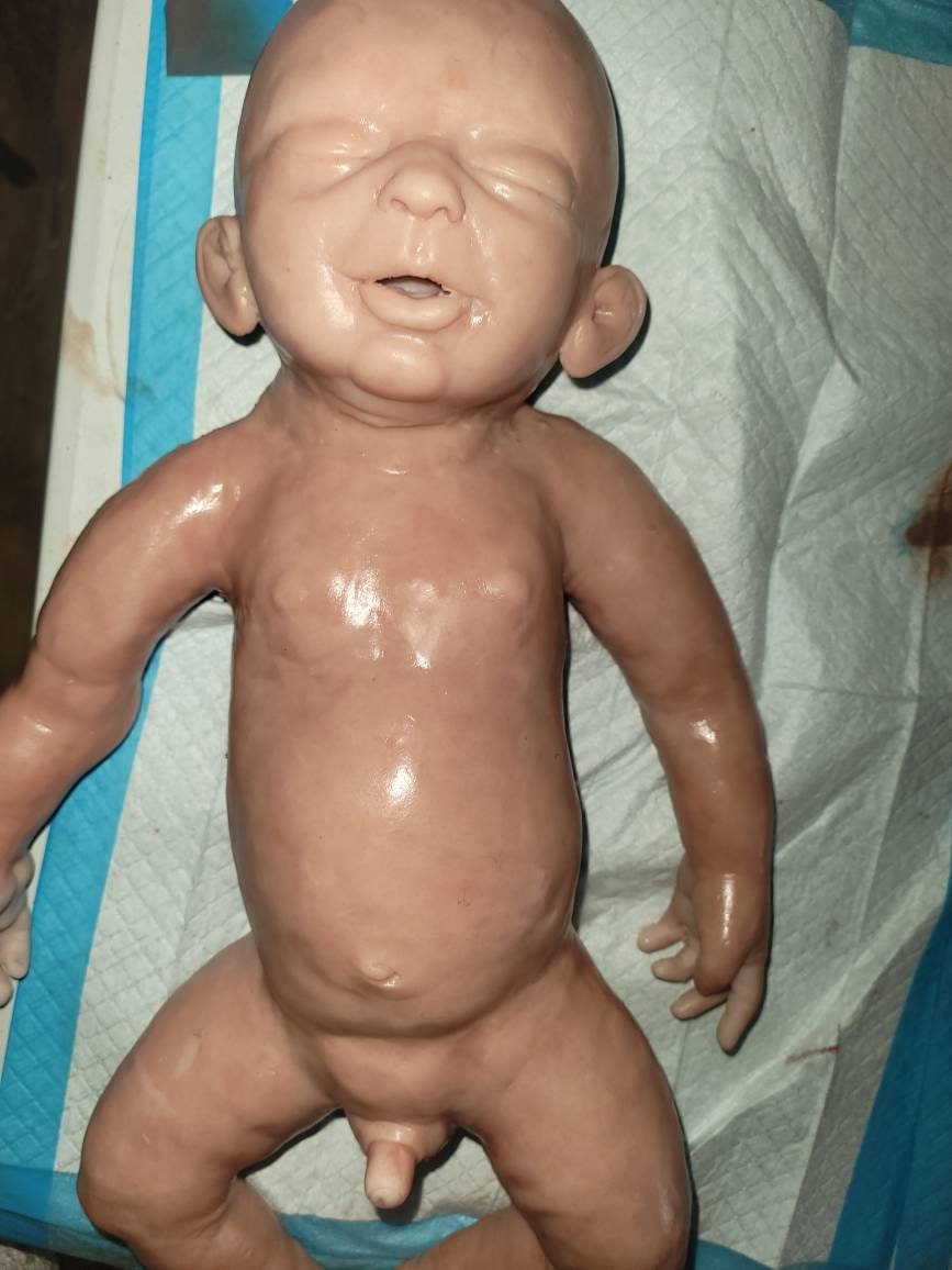 Full body silicone baby Closed eyes 24" Full Body baby boy noah