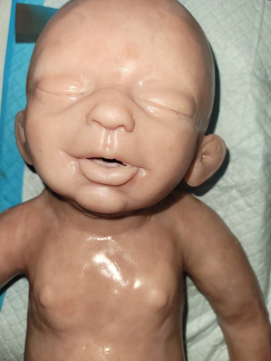 Full body silicone baby Closed eyes 24" Full Body baby boy noah