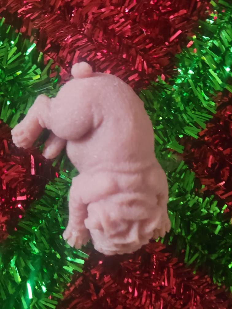 3" mini bulldog silicone puppy dog