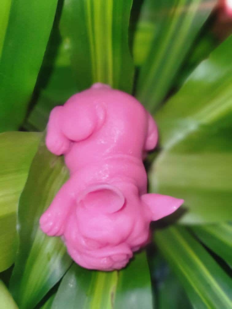 4" silicone baby frenchie puppy dog