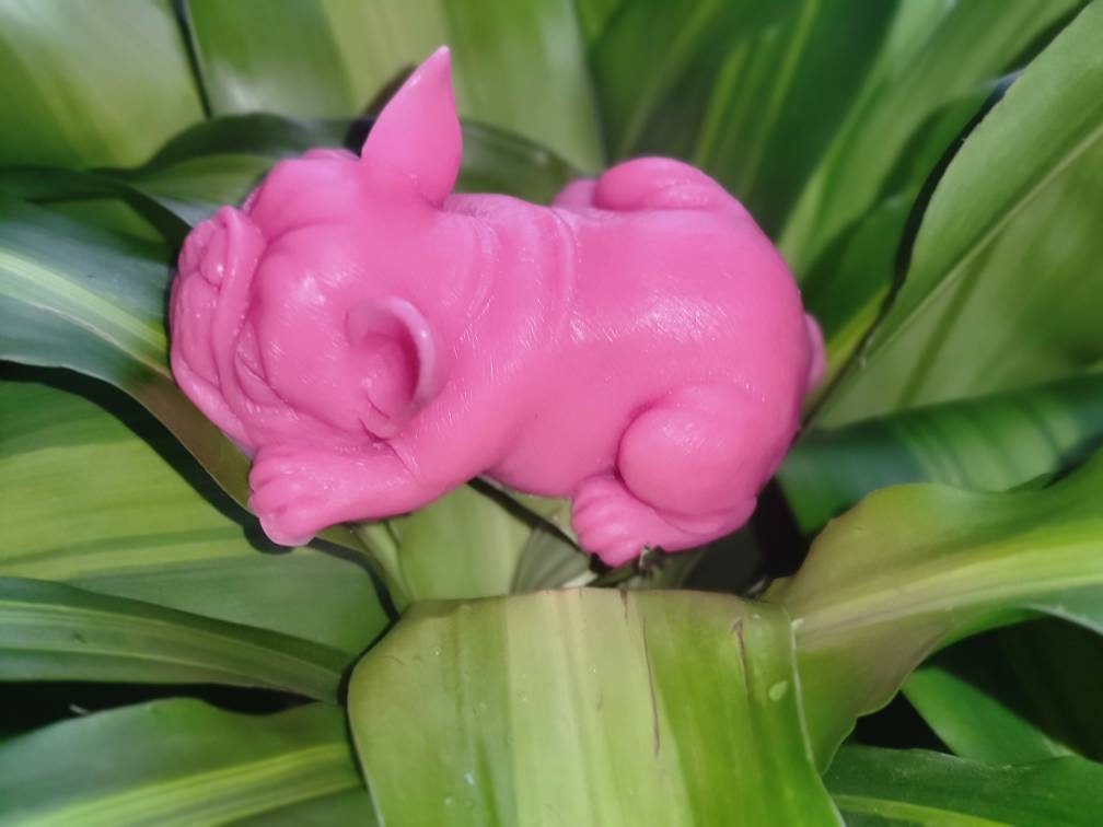 4" silicone baby frenchie puppy dog