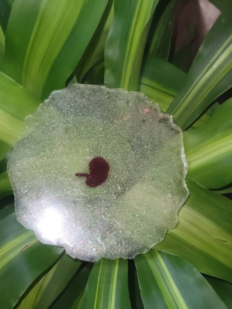 9 week resin fetus in resin glitter