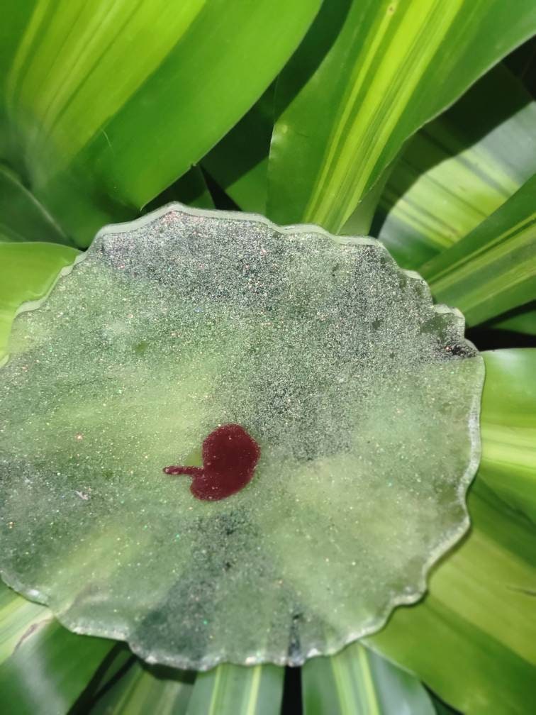 9 week resin fetus in resin glitter