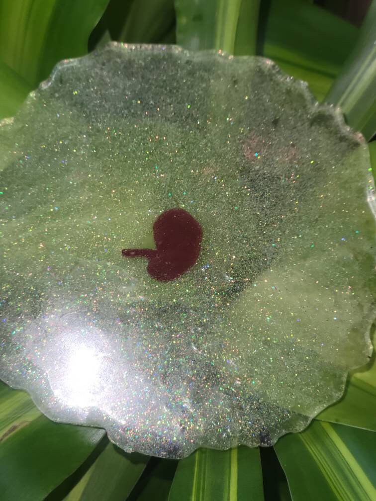 9 week resin fetus in resin glitter